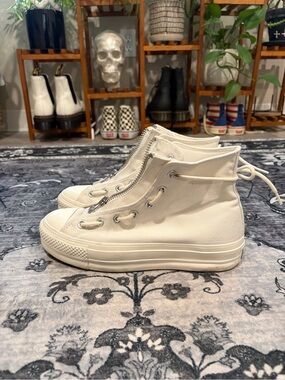 White Converse Platform